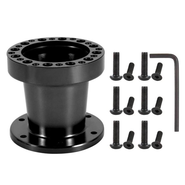Kit De Adaptador De Cubo De Volante De Coche Universal De 3 Pulgadas Con Espaciador De Aluminio (Negro) Sweethay VI003223-00