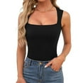 thumbnail image 2 of DHFJKG Womens Camisole Spaghetti Strap Tank Tops Summer Sleeveless Fitness Solid Color Square Neck Workout Basic Shirts Stylish Top, 2 of 4