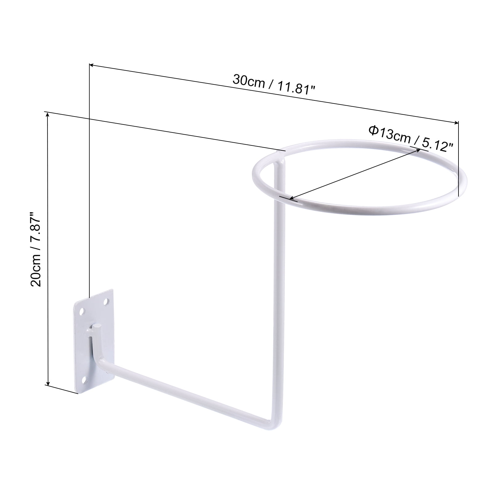 Unique Bargains Motorcycle Accessories Metal Helmet Holder Wall Mount for Helmet White