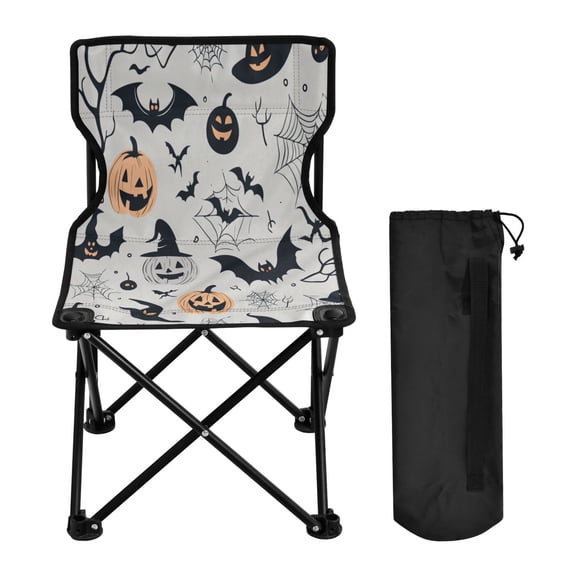 600D Oxford Camping Chair Portable Foldable Chair Supports 220 lbs for Picnic, Fishing, Backpacking Halloween Design Elements