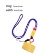 thumbnail image 4 of Tholdsy Cordón para teléfono móvil con gancho, ajustable, desmontable, para colgar en el cuello, correas de cuerda, accesorio para acampar Teléfono y Comunicación Púrpura Amarillo Largo, 4 of 6