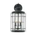 thumbnail image 5 of 5-2671-88-Savoy House-Fletcher - Three Light Outdoor Wall Lantern Oxidized Black Finish with Seeded, 5 of 5