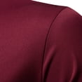 thumbnail image 4 of Camisas Para Hombre Manga Larga Negra Camisa a juego de colores de manga larga con cuello levantado y moda informal para hombre (Red, M), 4 of 7