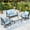 Blue, variant on Sophia & William 4 Seat Patio Conversation Set,Outdoor Furniture Set with Rocking Chairs & Loveseat, Gray