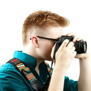 Camera Strap Chest Harness with Southwest Neoprene and Accessory Pockets by USA GEAR - Works with Canon , Nikon , Fujifilm , Sony , Panasonic and More DSLR , Point & Shoot , Mirrorless Cameras