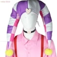 thumbnail image 1 of Disfraz de Cosplay Helluva S2 Fizzarolli, sombrero Boss arcoíris, tirantes, pantalones, mamelucos, traje de payaso de fantasía, conjunto de fiesta de Carnaval, 1 of 5