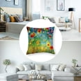 thumbnail image 5 of Flower Throw Pillow Cushion Cover, Abstract Dandelion Inspired Spiral Blooms Petals Geometrical Shapes Nature Art Theme, Decorative Square Accent Pillow Case Magenta Green, 5 of 7
