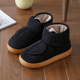 thumbnail image 2 of Warm Plush Open-Back House Slippers for Men & Women, Cozy Fleece-Lined High-Back Winter Indoor Outdoor Slippers, Non-Slip Thick Sole Warmth Shoes for Cold Weather, 2 of 14