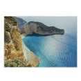 thumbnail image 1 of Greece Cutting Board, Idyllic and Tranquil Sea Landscapes on Zakynthos Island Coastline Wanderlust Picture, Decorative Tempered Glass Cutting and Serving Board, Small Size, Multicolor, by Ambesonne, 1 of 1