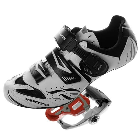 Venzo Road Bike For Shimano SPD SL Look Cycling Bicycle Shoes & Sealed (Best Spd Sl Pedals)