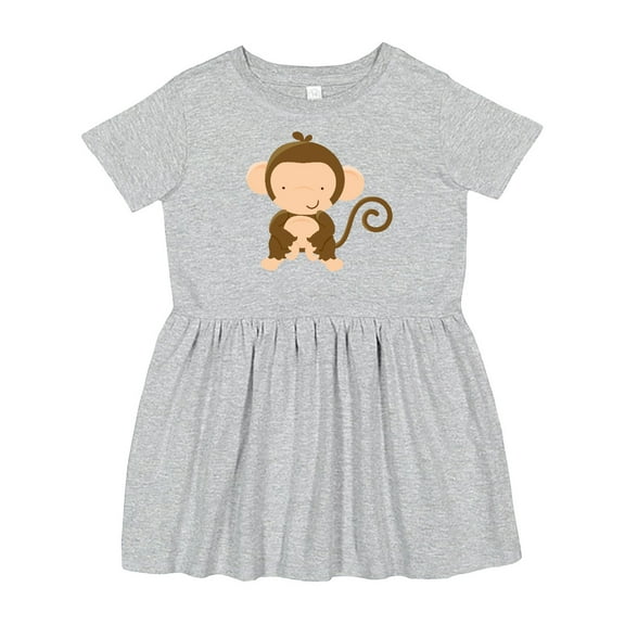 Inktastic Happy Monkey Girls Toddler Dress