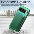 thumbnail image 6 of Decase Compatible with Google Pixel 9 Pro XL Faux Leather Magnetic 2 in 1 Detachable Wallet Case with Card Holder Men Women Compatible with MagSafe,Green, 6 of 6
