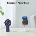 thumbnail image 5 of Otlonpe Ventilador portátil con niebla, ventilador de mano recargable de 4000 mAh, funciona con pilas, ventilador de pulverización de agua, pequeño ventilador personal de mano, banco de energía para v, 5 of 5