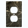 thumbnail image 2 of Metal Light Switch Plate Outlet Cover (Image of Marble Black MAR003), 2 of 13