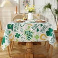 thumbnail image 2 of St. Patrick''s Day Tablecloth for Rectangle Tables, Machine Washable Green Table Cover with Irish Lucky Shamrock Patterns for Dining Tabletop Decoration (Rectangle/Oblong, 60" x 84" (6-8 Seats)), 2 of 5