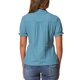 thumbnail image 3 of INSPIRAR CHIC Blusas de Algodón con Cuello Peter Pan y Botones Vintage para Mujeres en Azul Real S, 3 of 6