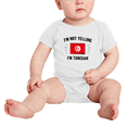 thumbnail image 2 of I'm Not Yelling, I'm Tunisian Cute Baby Bodysuit (White, 3-6 Months), 2 of 5