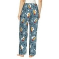 thumbnail image 3 of Xecao Surf Shark Women's Straight Lounge Pajama Pants: The Epitome of Relaxed Sleepwear, 3 of 9