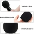 thumbnail image 3 of LEORX 10Pcs Microphone Protective Cover Black Breathable Sponge Protector for Ktv Stage Use, 3 of 6