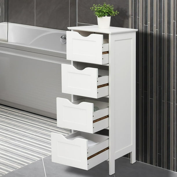 FCH Bathroom Floor Storage 4 Drawers Organizer