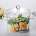thumbnail image 4 of 1500ml High Boron Silicate Glass Cooking Pot with Double Handles - Induction Cooker Compatible, Thickened Transparent Design for Home Use, Ideal for Soup, & Simmering, Clear Heat-Resistant Cookware, 4 of 5