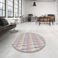 thumbnail image 4 of Ahgly Company Machine Washable Indoor Rectangle Transitional Rosy Pink Area Rugs, 4' x 6', 4 of 7