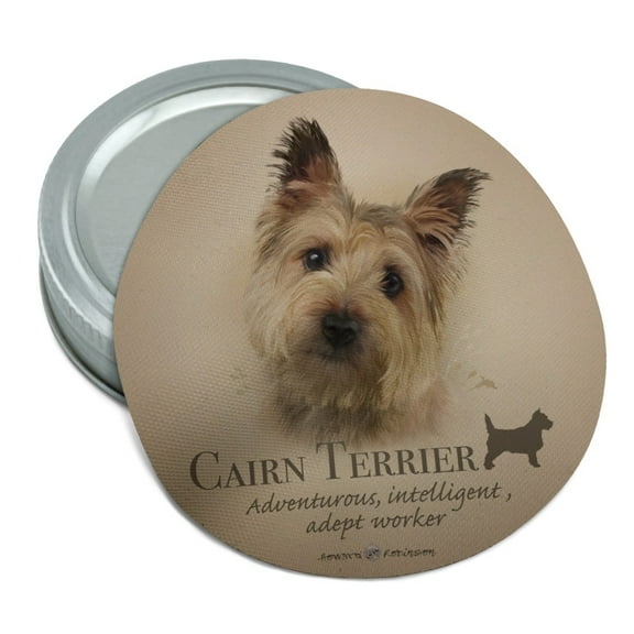 Cairn Terrier Dog Breed Round Rubber Non-Slip Jar Gripper Lid Opener