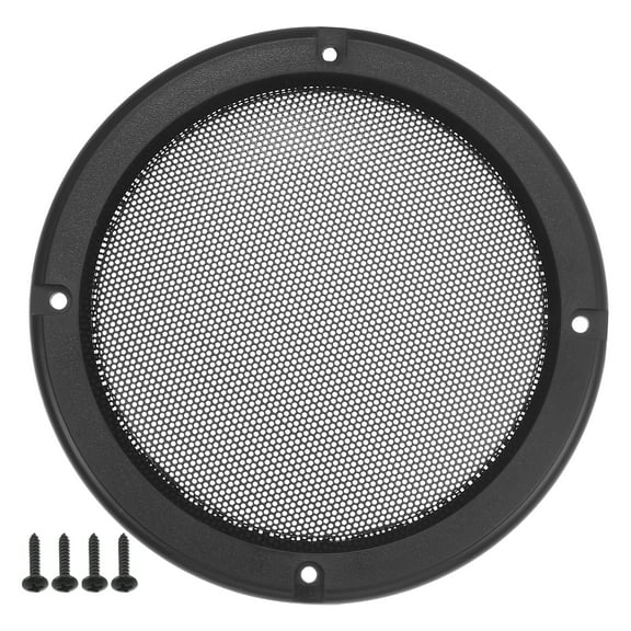 Unique Bargains 1 Pcs 5" Car Speaker Grills Cover Mesh Round Audio Subwoofer Protector with Mounting Screws Iron Black