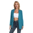 thumbnail image 4 of Women Long Sleeves Solid Blazer Jacket Shawl Collar Long Sleeve Open Front Coat Weardear, 4 of 6