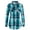 Multicolor, variant on Spring & Autumn Women's Gingham Shirt with Pocket and Button Comfortable, Casual Printed Design Suitable for Multiple Occasions, Available in Various Sizes, Easy Care Instructions