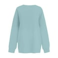 thumbnail image 5 of Mohiass Womens Sweatshirts with Pockets No Hood Casual Long Sleeve Solid Tops Crewneck Cute Loose Fit Pullover Light Blue M, 5 of 5