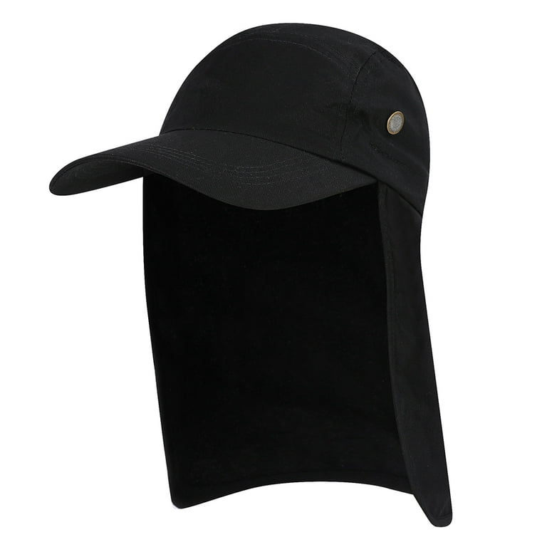 Men UPF 50+ Sun Protection Cap Wide Brim Fishing Sun Cap Hat with Neck Flap