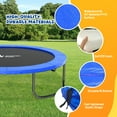 thumbnail image 3 of Trampoline Pad Replacement, 14 FT Trampoline Replacement Safety Pad, 14FT Trampoline Spring Cover Waterproof Double Sided PVC UV Resistant Tear Resistant Surround Spring Foam Cover, No Hole for Pole, 3 of 9