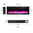 thumbnail image 5 of Electric Fireplace 50 inch Recessed and Wall Mounted Electric Fireplace, Remote Control with Timer,Touch Screen,Adjustable Flame Color and Speed,750W/1500W, 5 of 9
