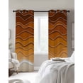 thumbnail image 3 of Fsddascl Orange Ocean Waves Blackout Curtains for Bedroom/Living Room, Thermal Insulated Kitchen Curtains, Coastal Country Abstract Ombre Stripes Grommet Darkening Window Treatment Drapes 42"x63"x2, 3 of 8