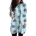 thumbnail image 3 of Camiseta de cuello redondo con estampado de Lilo & Stitch de Disney, camiseta informal de manga larga para primavera y otoño, camiseta de bolsillo de moda, ropa para mujer, 3 of 4
