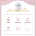 thumbnail image 4 of Pink USB Desktop Humidifier with 7-Color LED Lights, 220ML Water Tank, PP Material, Auto Shut-Off Protection, 2 Spray Modes (Continuous/Intermittent) - Portable for Home Office, DC5V 1A Powered, 4 of 6