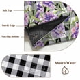 thumbnail image 6 of Lavender Floral Area Rugs 2.7'x5', Washable Small Throw Rugs for Kitchen Bedroom, Purple Flowers Butterfly Black Gray Plaid Indoor Outdoor Rug Non-Slip Low Pile Carpet Runner Reversible Floor Mats, 6 of 8