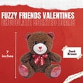 thumbnail image 6 of Fuzzy Friends Valentines Chocolate Scented Dark Brown Bears 7 inches for Her Him Valentine's Day Birthday Wedding Anniversary Party Favor Basket Stuffers Decoration Gift Giving Supplies Set of 4, 6 of 7