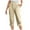 Khaki, variant on cllios Plus Size Cotton Linen Capris Pants Women Summer High Waist Pant Loose Fit Casual Tie Front Trousers Lightweight Beach Pants