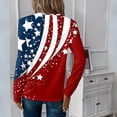 thumbnail image 3 of MAIHAN 250 Years America Shirt Women American Flag Print Plus Size American Flag Shirts Summer Baggy Tops Independence Day Tops, 3 of 4