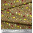 thumbnail image 3 of Soimoi Silk Fabric Heart,Vehicles & Animals Cartoon Decor Fabric Printed Yard 42 Inch Wide, 3 of 3