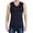 Navy, variant on Njoeus Muscle Shirts For Men Muscle Tank Tops For Men Men'S Summer Ice Silk Traceless Thin Breathable Pure Color V-Neck Sleeveless Top Workout Tank Tops For Men