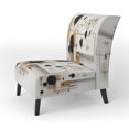 thumbnail image 3 of Designart "Minimalist Exploration Beige Suprematism II" Multi-Color Abstract Suprematism Upholstered Accent Chair - Modern Arm Chair For Bedroom, 3 of 7