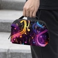 thumbnail image 2 of Musical Note USB Organizer Oxford Cloth Waterproof Electronic Gadget Storage Bag 5.9x9.44x3.14 in Hard Drive Case Portable Small Box Cell Phone Charger Cord Organizer, 2 of 6