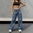 thumbnail image 5 of VBVC Women's Floral Paisley Print Barrel Jeans , High Waisted Denim Pants For Women,Ladies' Baggy Washed Trousers with Pockets,Dark Blue,S-2XL, 5 of 8