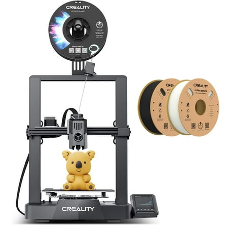 Official Creality Ender 3 V3 KE 3D Printer with 2KG Hyper PLA High Speed Printer Filament, 500mm/s High Speed Printing 8000mm/s² Acceleration with CR Touch Auto Leveling, Black&White