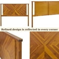 thumbnail image 4 of Vivian Queen Headboard ONLY, Rustic & Scandinavian Style with Solid Acacia Wood, Easy Assembly, Rustic Golden Brown, 4 of 11