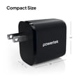 thumbnail image 5 of Powertek 20W USB-C PD + USB-A Dual Port Wall Charger, Black, 5 of 7