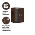 thumbnail image 4 of 6 Door High Surface Mounted 4C Horizontal Parcel Locker with 1 Parcel Locker in Bronze with Private Access, 4 of 4